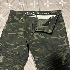 Raw X Camo Designer Standard Fit Jeans/Pants 34/30 - Excellent Condition